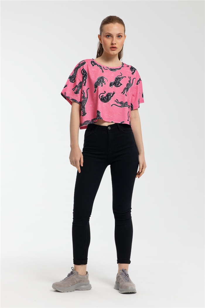 Nisan Crop Bluz  FUŞYA  N21-1117