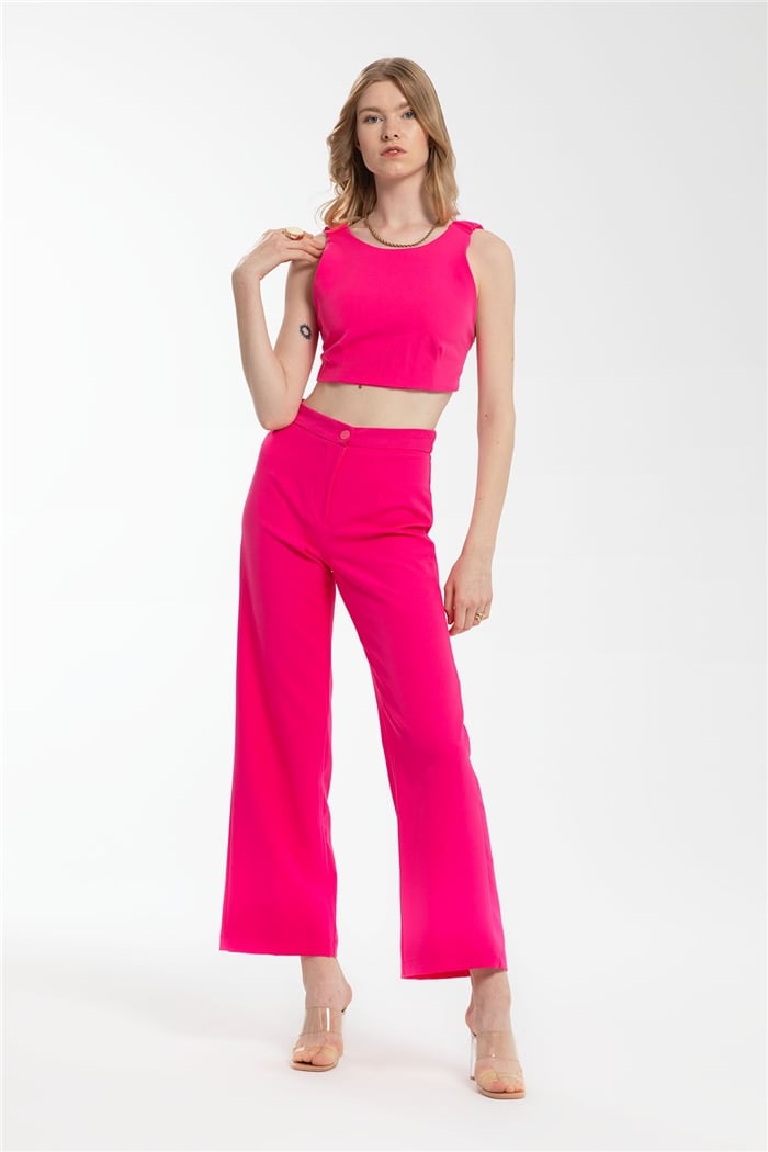 Nisan Crop Bluz  FUŞYA  N21-1186