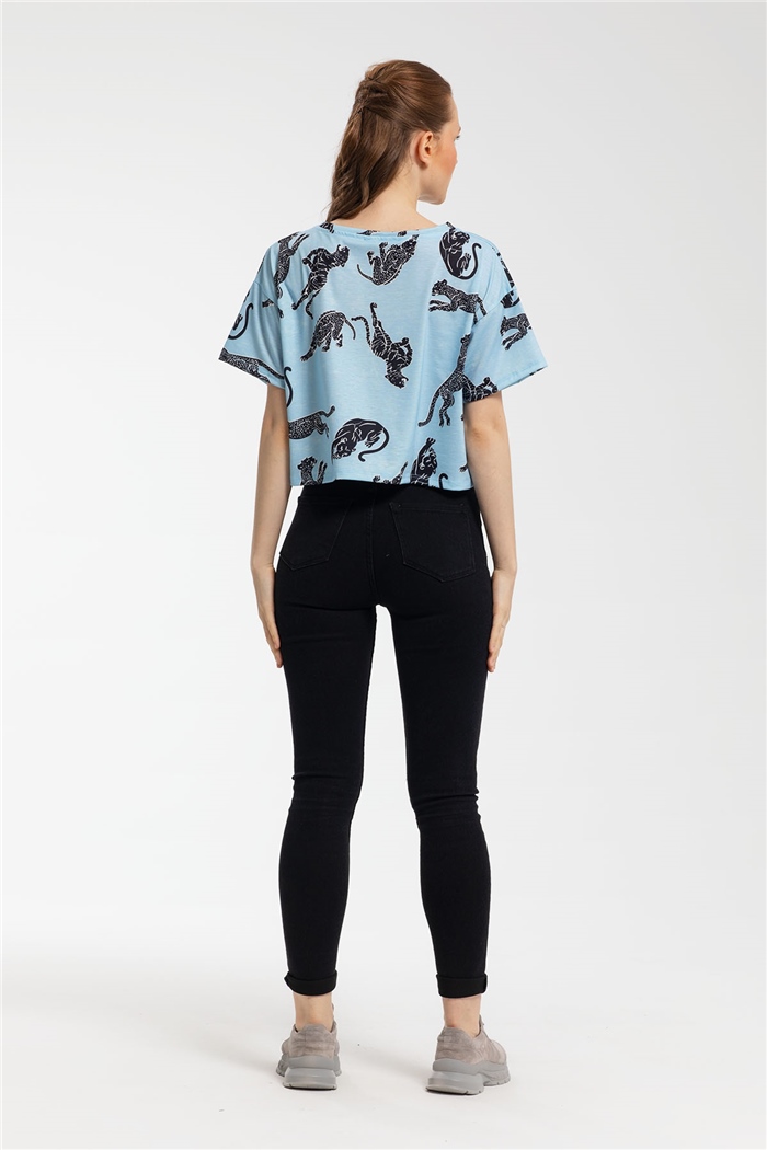 Nisan Crop Bluz  MAVİ  N21-1117