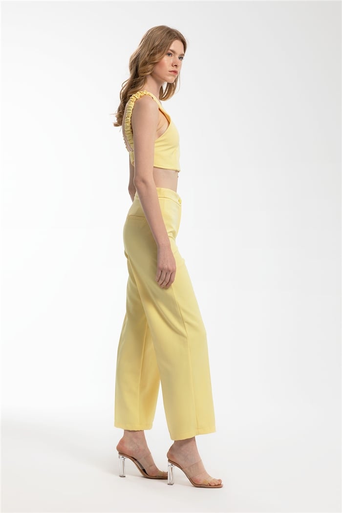 Nisan Crop Bluz  SARI  N21-1186