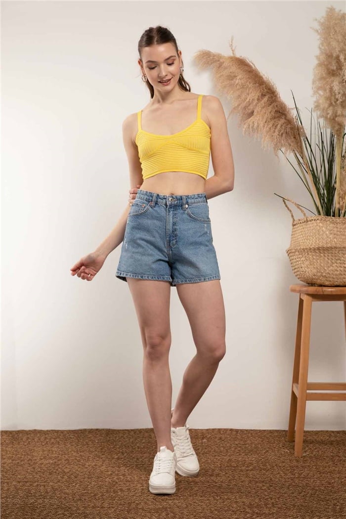 Nisan Crop Triko Atlet  SARI  TT3091-Z