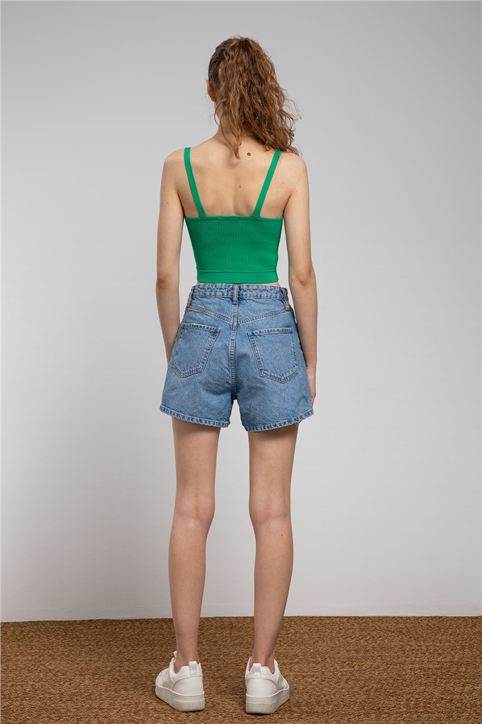 Nisan Crop Triko Atlet  YEŞİL  TT3141-Z