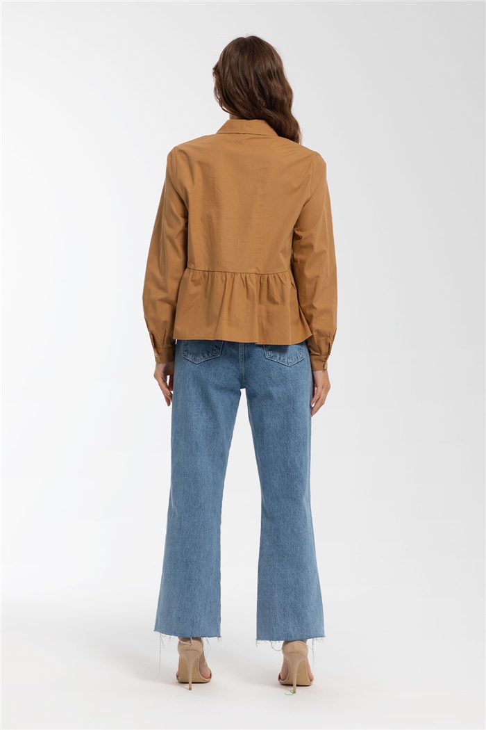 Nisan Düğmeli  Gömlek  CAMEL  N21-1236