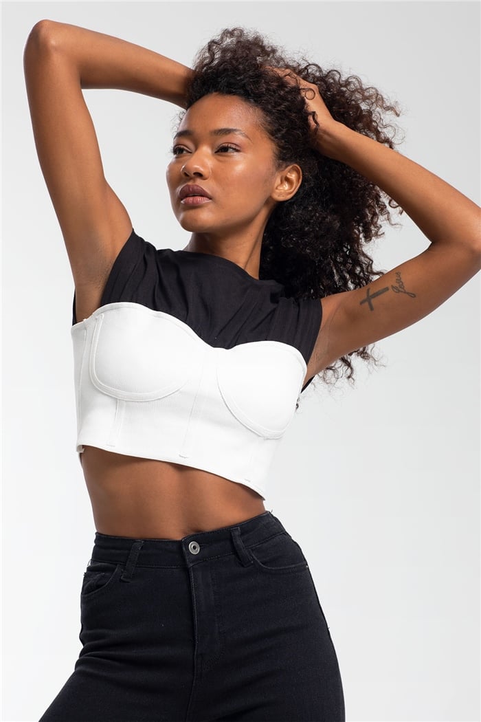 Nisan Garnili Bluz  SİYAH  N21-1161