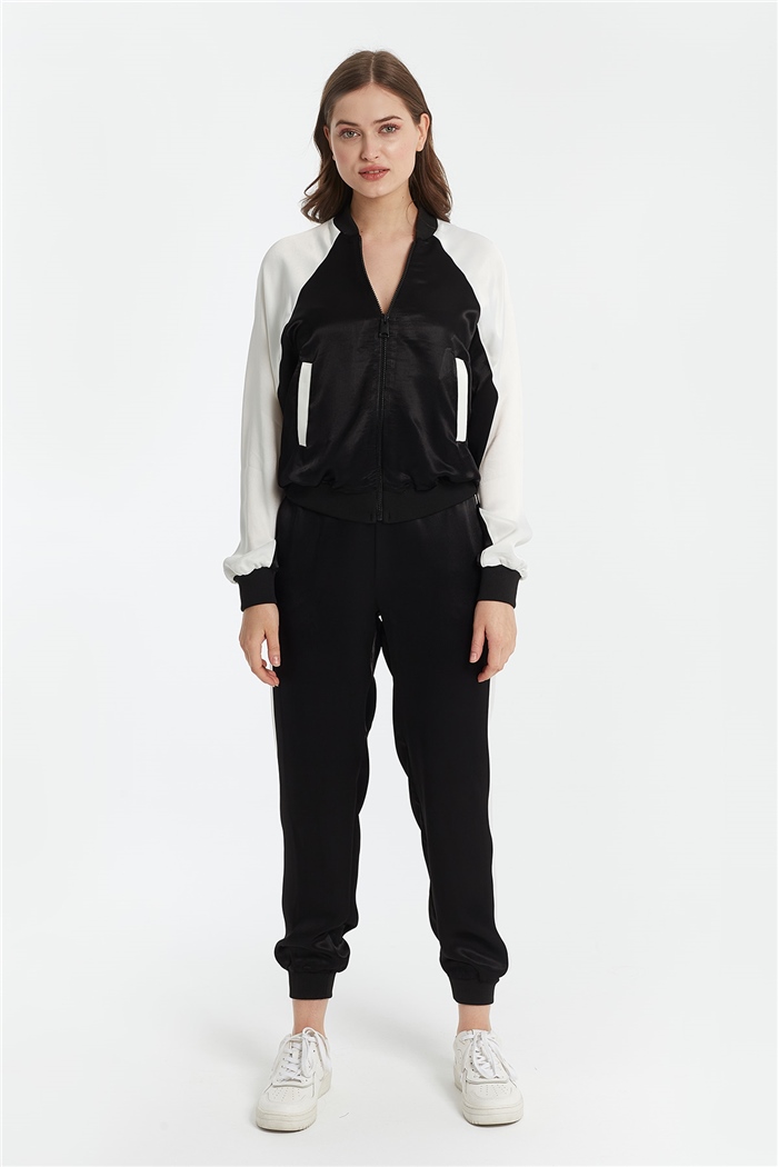 Nisan GARNİLİ BOMBER CEKET  SİYAH  N22-1296