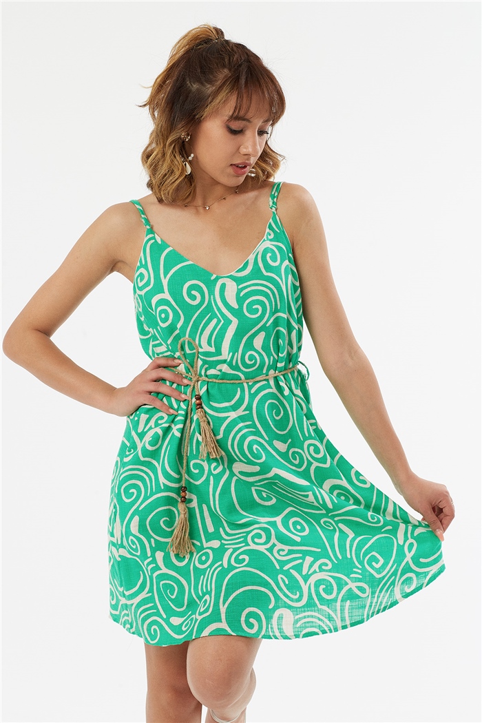 Nisan HASIR KEMERLİ ELBİSE  BENETTON  N22-1442