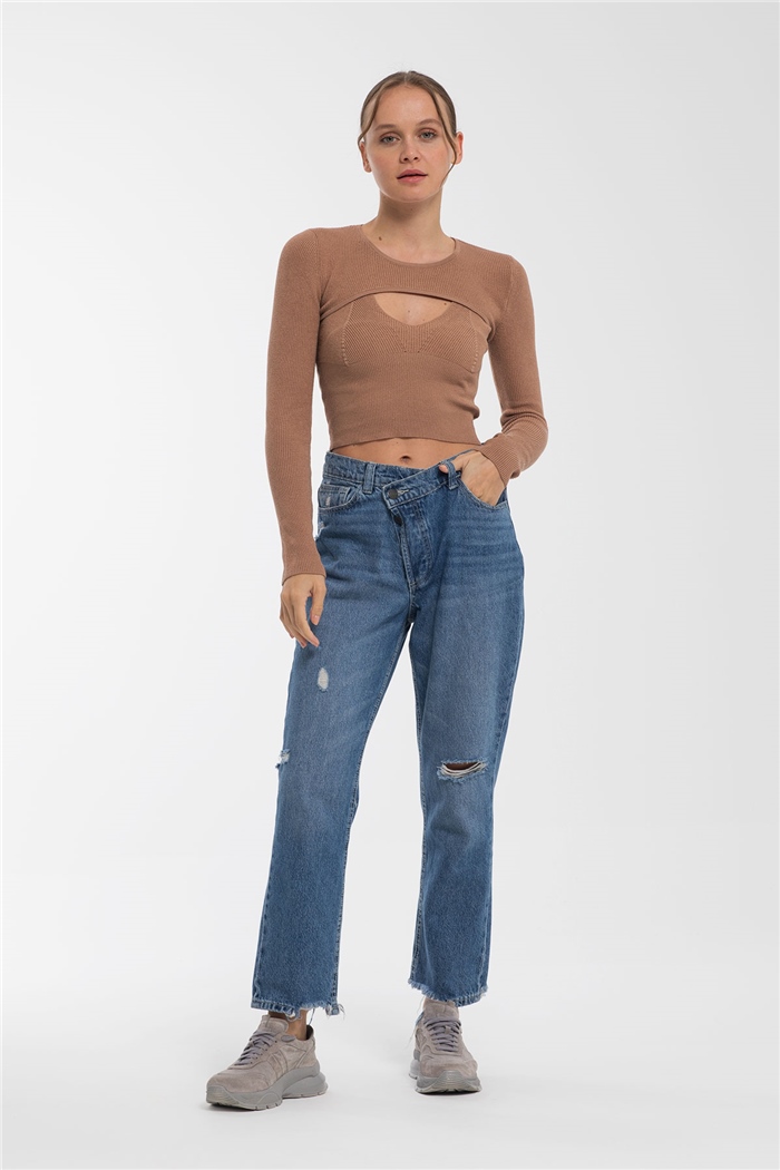 Nisan İçi Atletli Triko Bolero  CAMEL  TT3281-Z