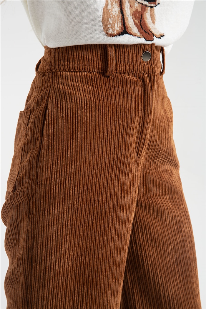 Nisan Kadifeli Pantolon  CAMEL  PT20-309