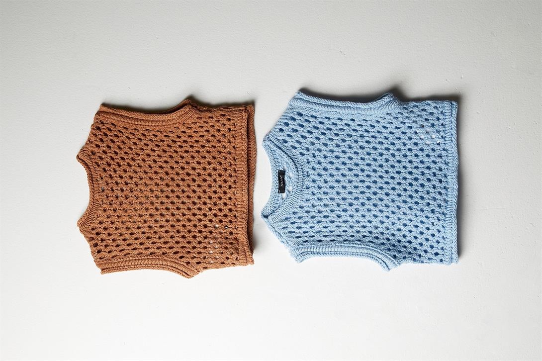 Nisan Kadın Ajurlu Crop Triko Süveter BEBE MAVİ TT3131-Z