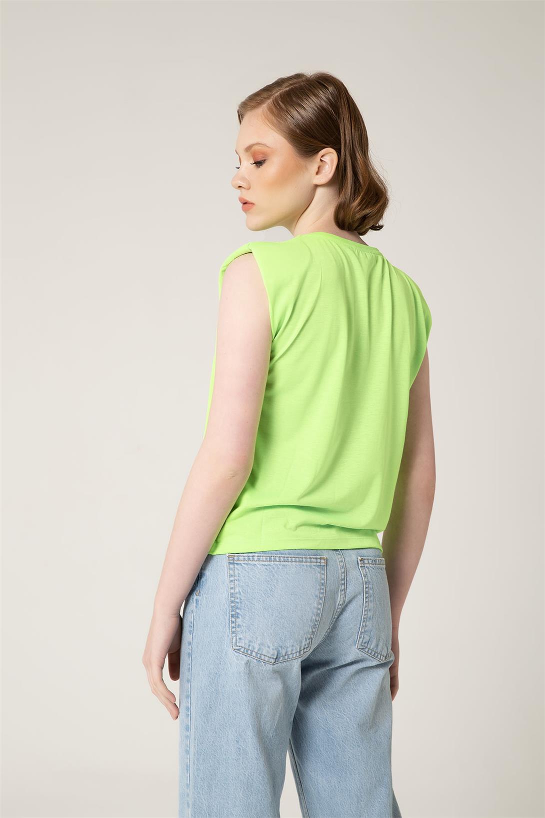 Nisan Kadın VATKALI T-SHIRT NEON YEŞİL N22-1325