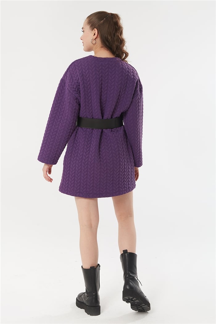 Nisan Kapitone Elbise  MOR  N22-1292