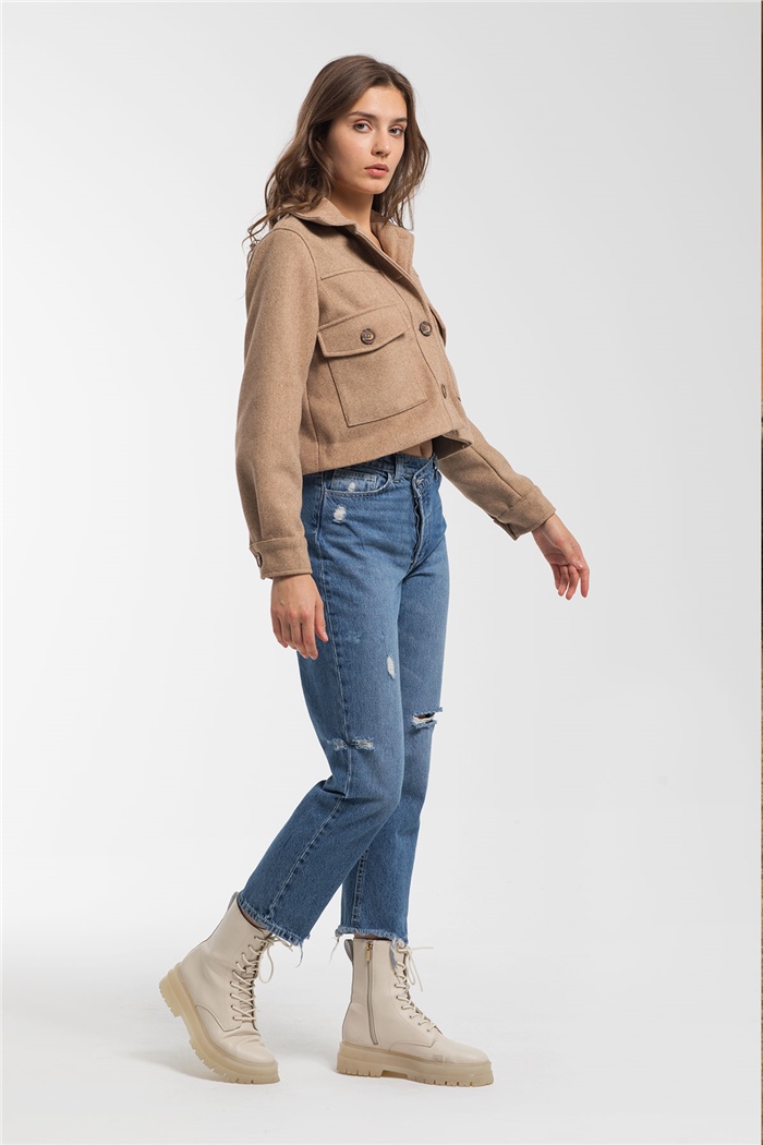 Nisan Kaşe Ceket  CAMEL  N21-1252