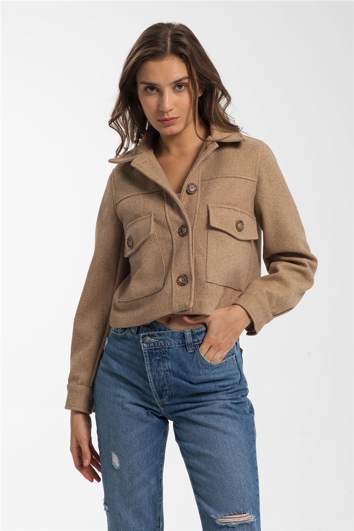 Nisan Kaşe Ceket  CAMEL  N21-1252