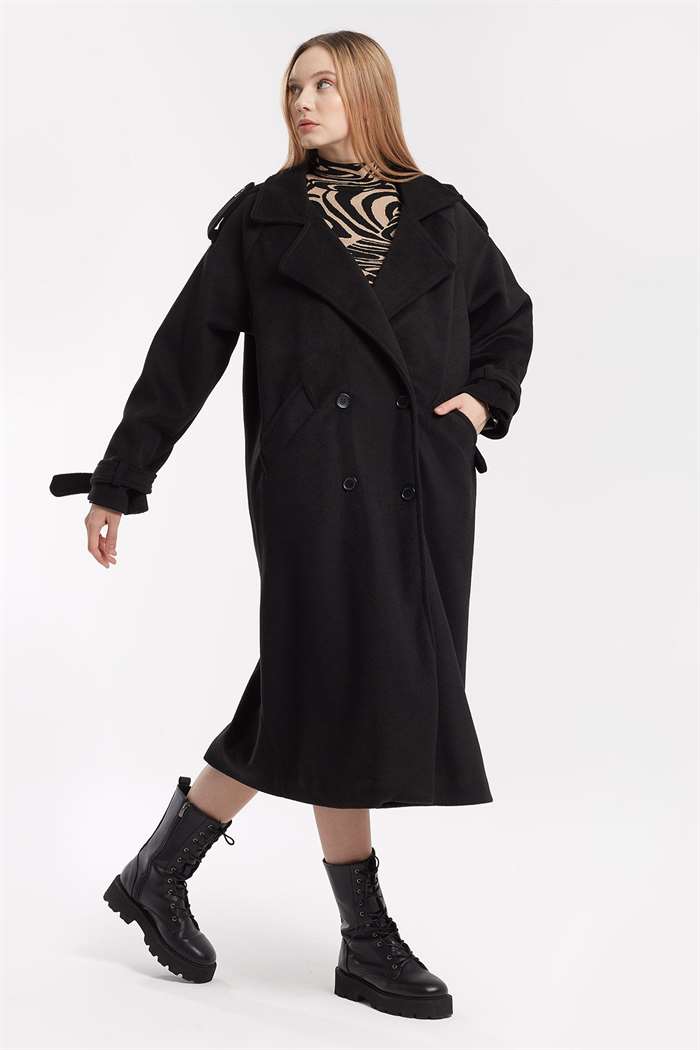 Nisan Kaşe Kaban  SİYAH  N21-1263
