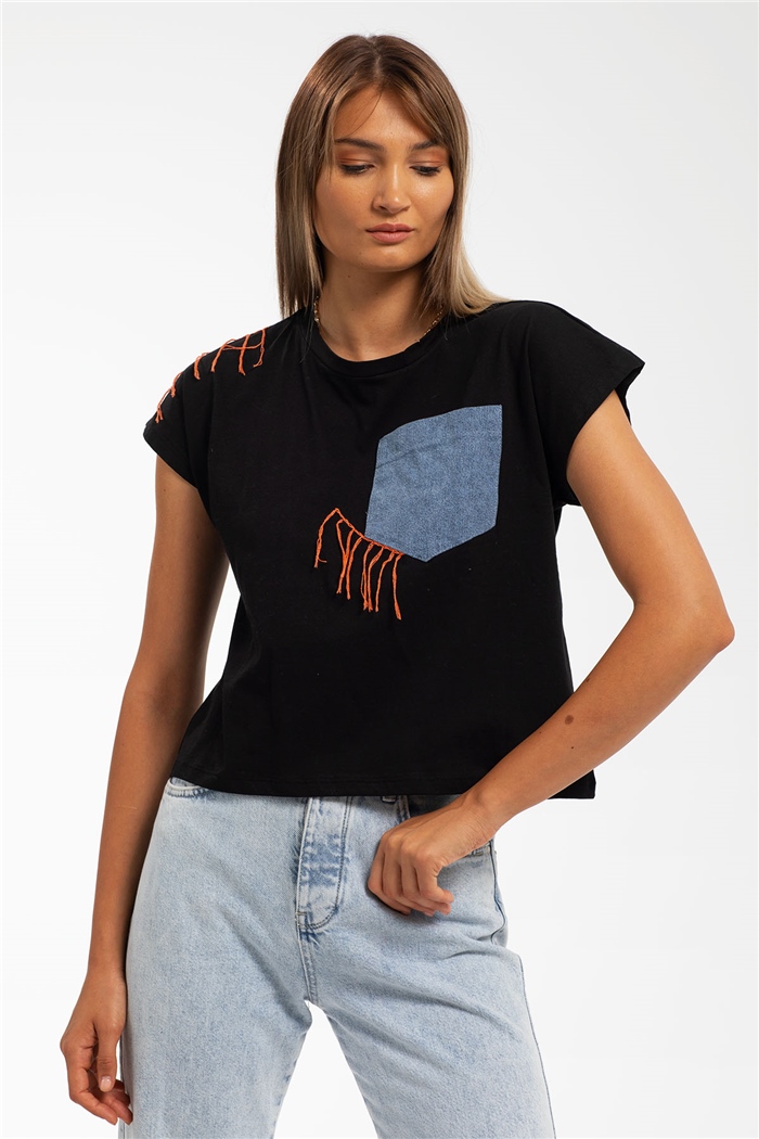 Nisan Kot Cepli Tshirt  SİYAH  N21-1167