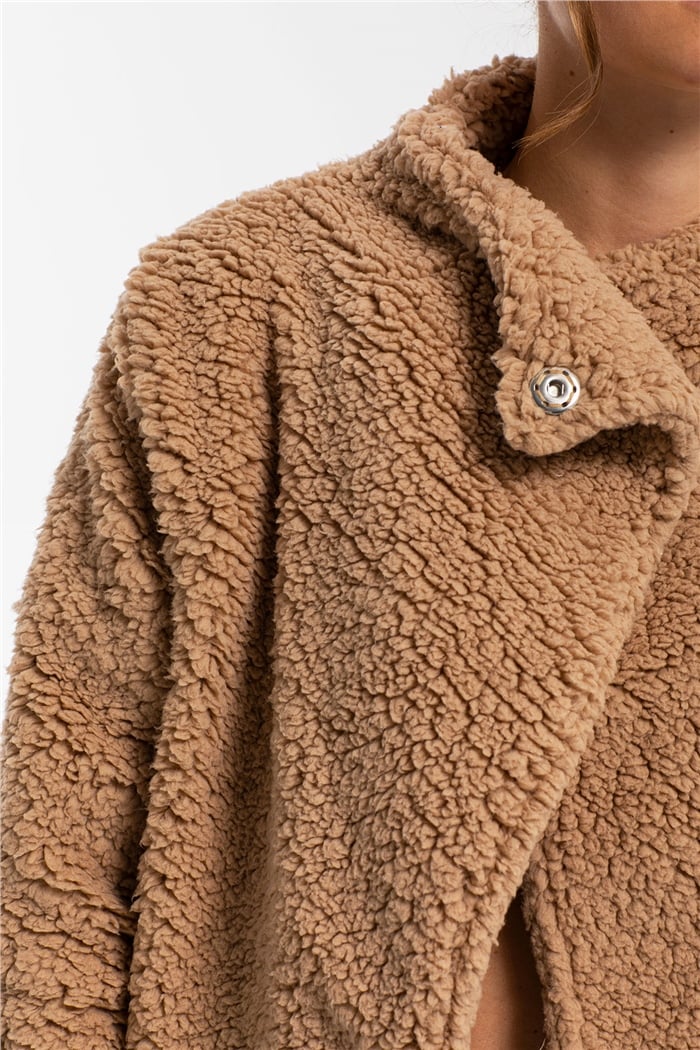 Nisan Kürklü Mont  CAMEL  N21-1234