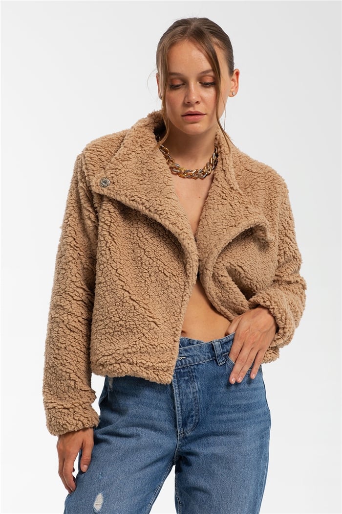 Nisan Kürklü Mont  CAMEL  N21-1234