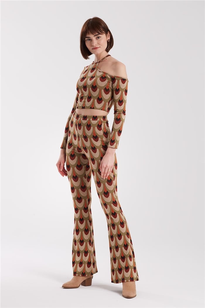 Nisan Omuz Dekolteli Bluz  CAMEL  N21-1265