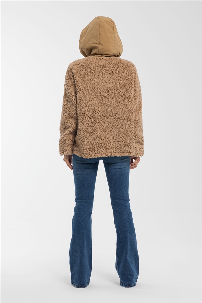 Nisan Peluş Mont  CAMEL  N21-1233
