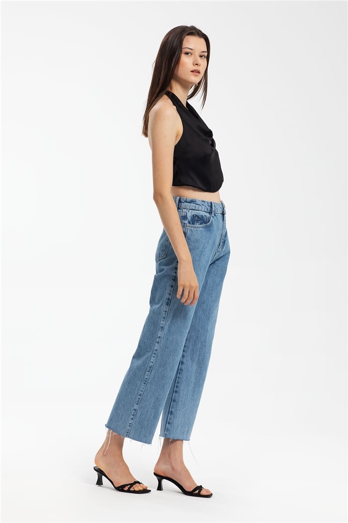 Nisan Saten Bluz  SİYAH  N21-1204