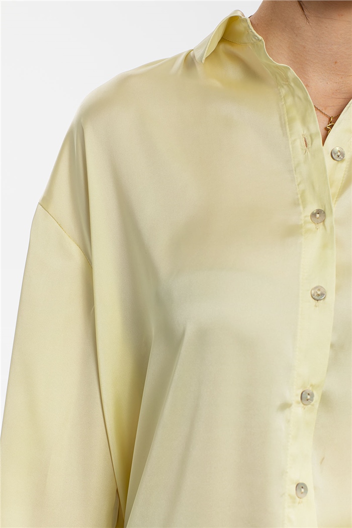 Nisan Saten Gömlek  SARI  N21-1206