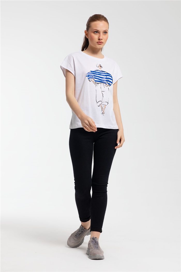 Nisan T-Shirt  BEYAZ  N21-1085