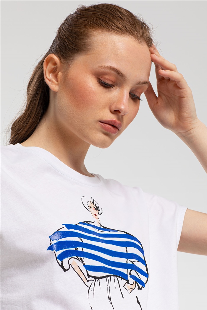 Nisan T-Shirt  BEYAZ  N21-1085