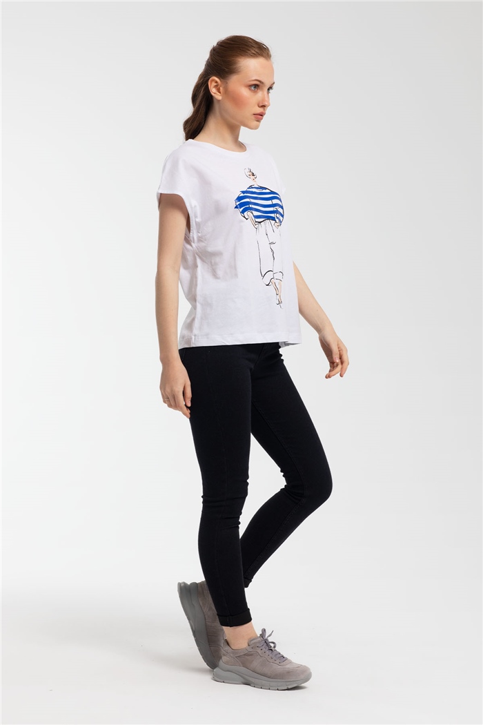 Nisan T-Shirt  BEYAZ  N21-1085