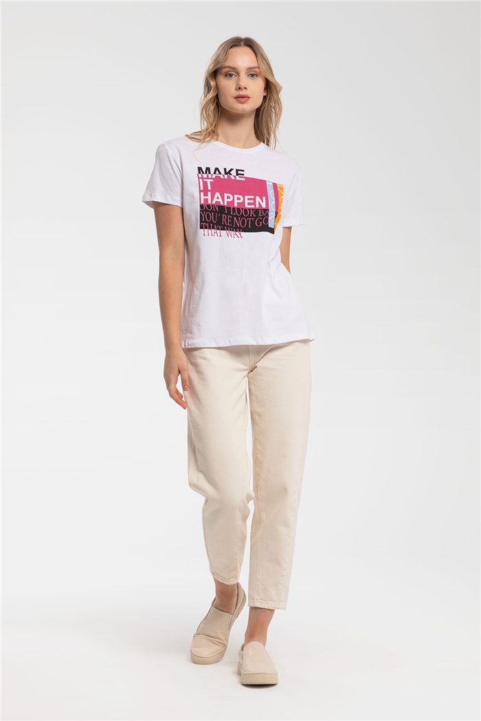 Nisan T-Shirt  BEYAZ  N21-1086