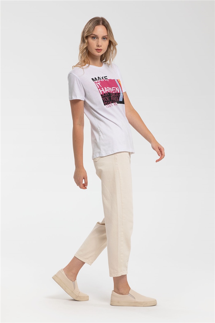 Nisan T-Shirt  BEYAZ  N21-1086