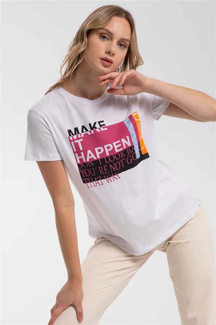 Nisan T-Shirt  BEYAZ  N21-1086