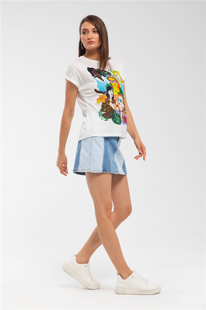 Nisan T-Shirt  EKRU  N21-1089