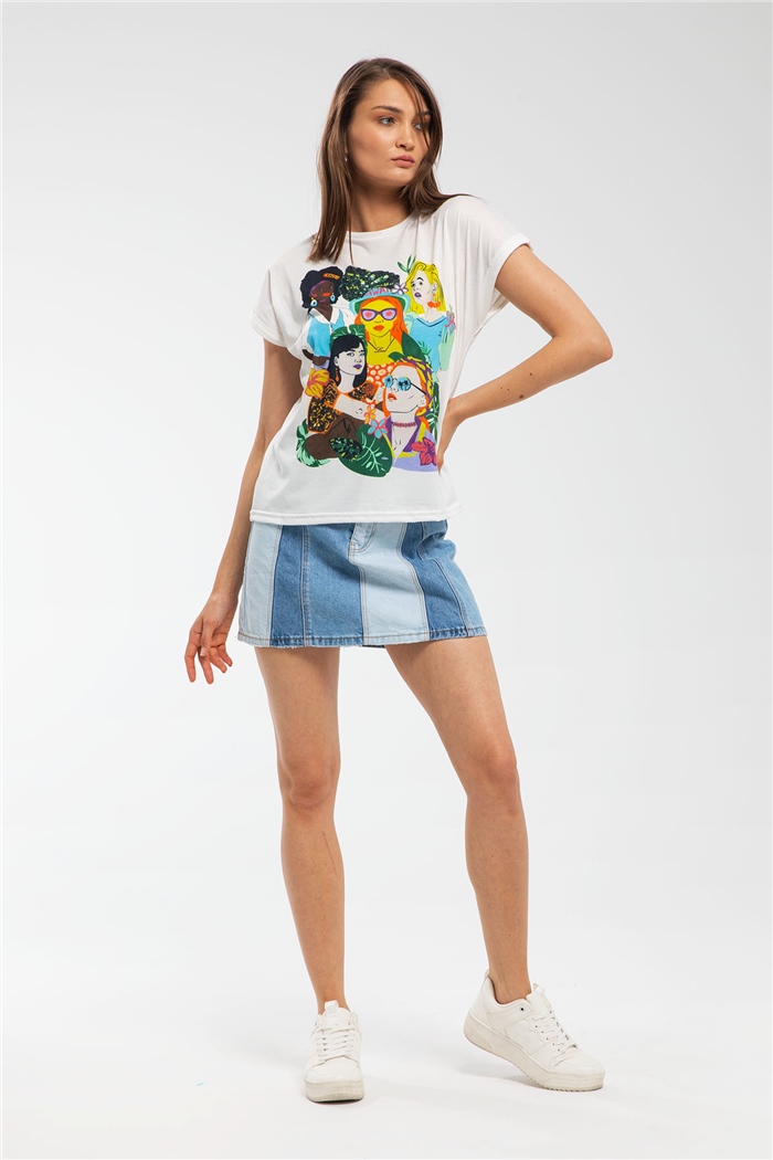 Nisan T-Shirt  EKRU  N21-1089