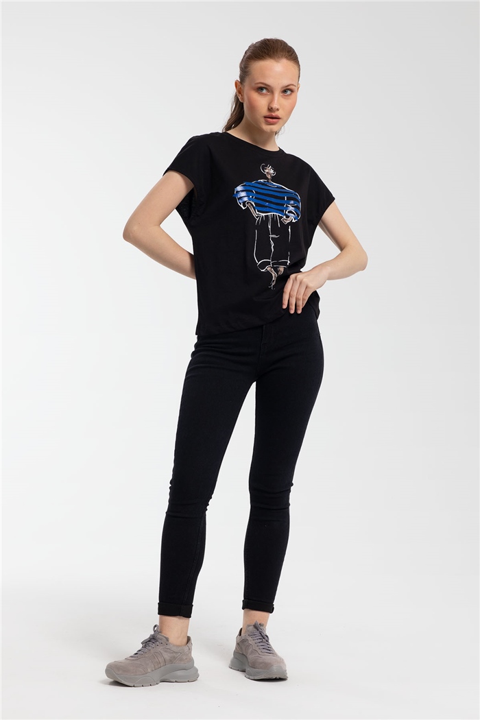 Nisan T-Shirt  SİYAH  N21-1085