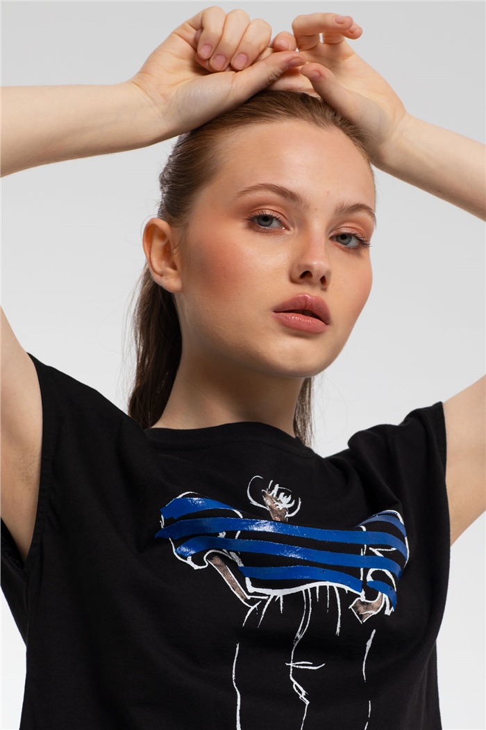 Nisan T-Shirt  SİYAH  N21-1085