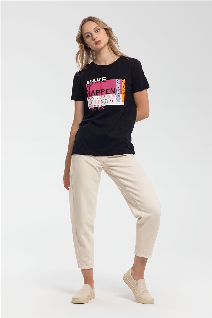 Nisan T-Shirt  SİYAH  N21-1086