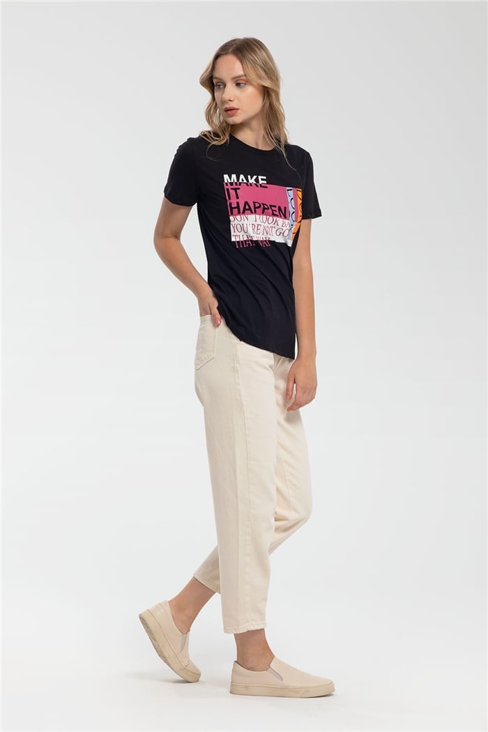 Nisan T-Shirt  SİYAH  N21-1086