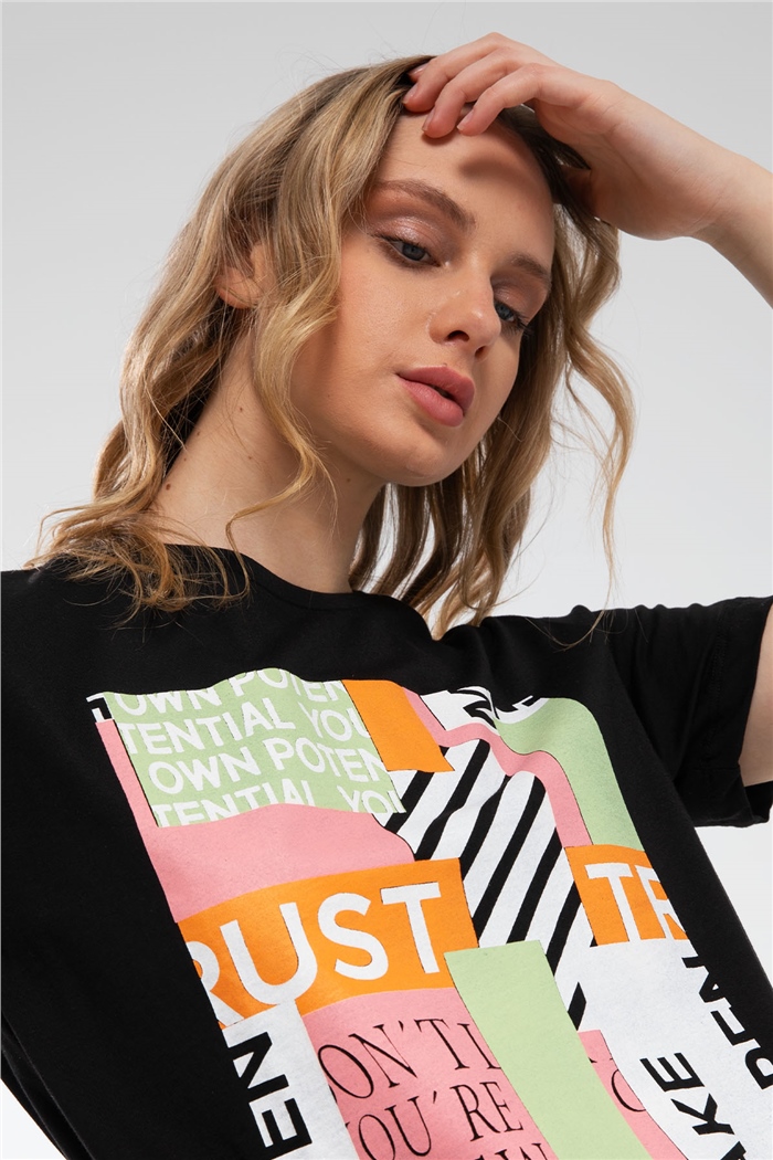 Nisan T-Shirt  SİYAH  N21-1087