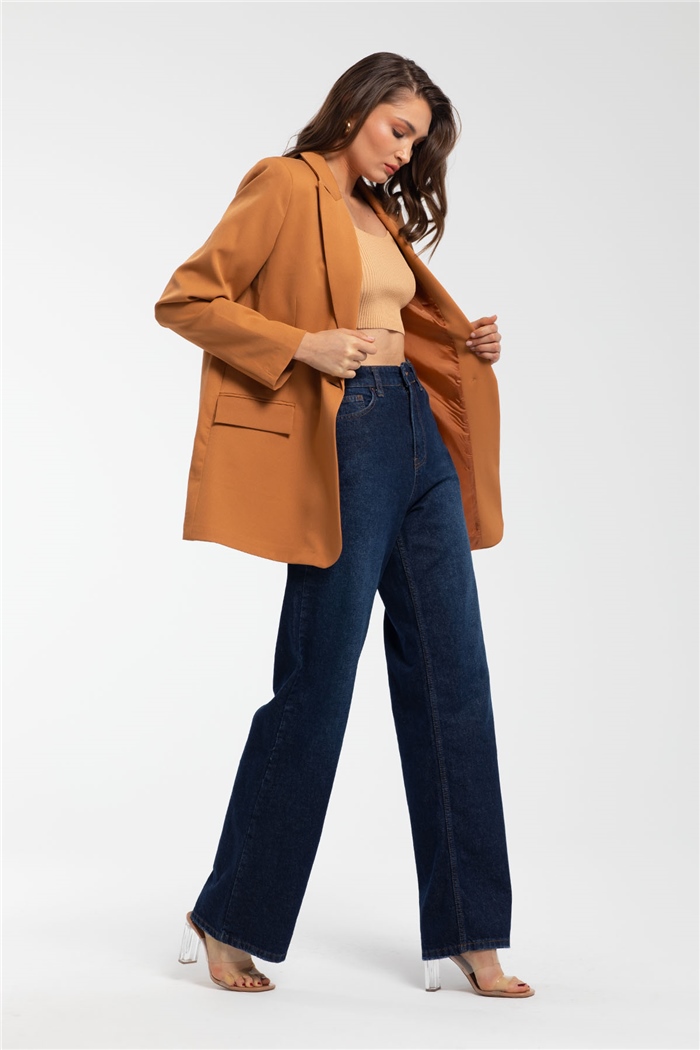 Nisan Tek Düğme Ceket  CAMEL  PD21-154