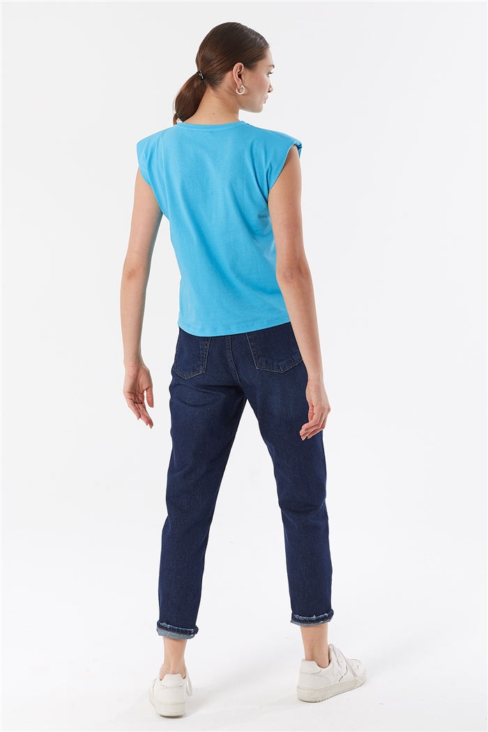 Nisan VATKALI T-SHIRT  AQUA  N22-1325