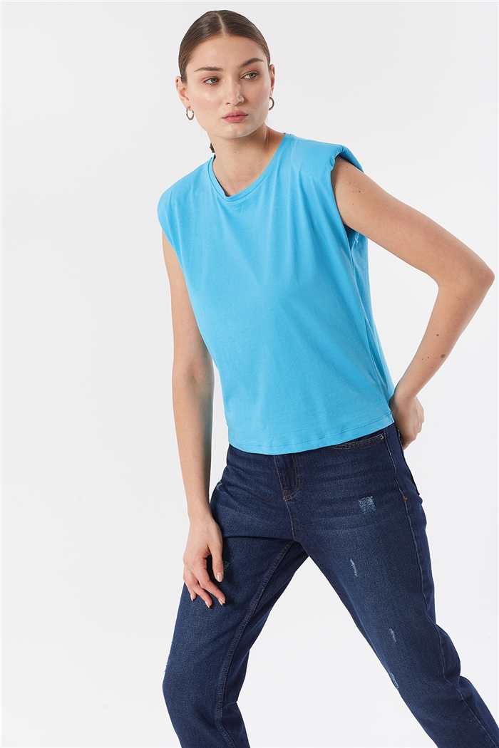 Nisan VATKALI T-SHIRT  AQUA  N22-1325