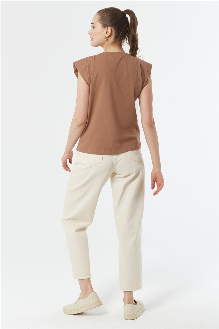 Nisan VATKALI T-SHIRT  KAHVE  N22-1325