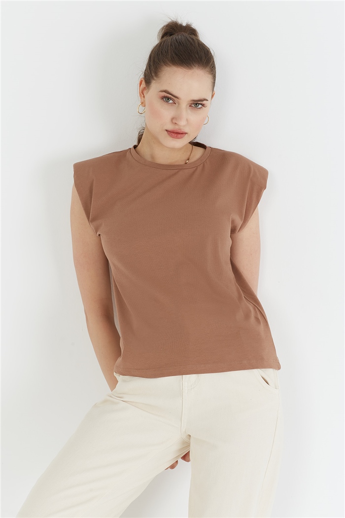 Nisan VATKALI T-SHIRT  KAHVE  N22-1325