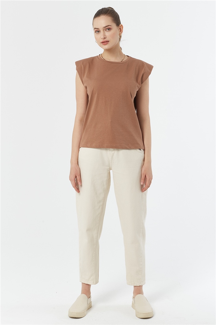 Nisan VATKALI T-SHIRT  KAHVE  N22-1325