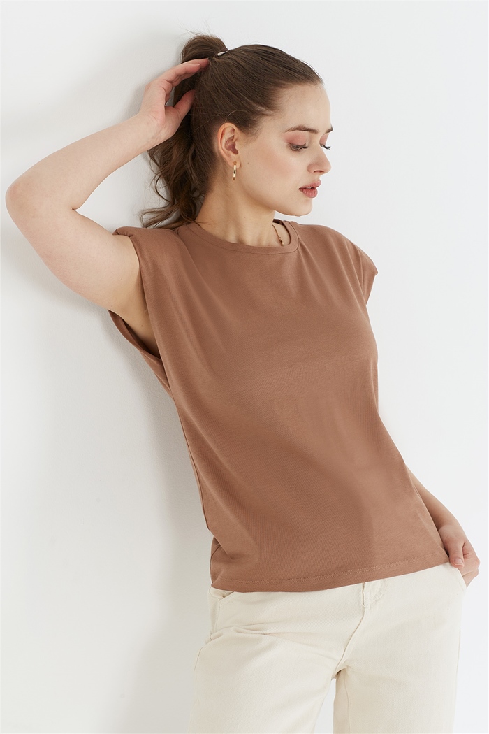 Nisan VATKALI T-SHIRT  KAHVE  N22-1325
