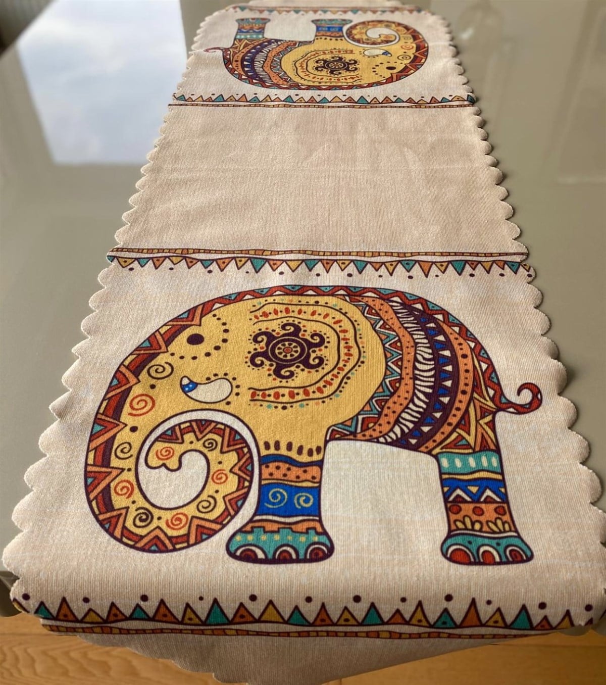 Fil Desenli 40*140 cm Lazer Kesim Runner 