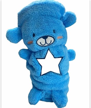 Pamuklu Bebek Battaniyesi-Mavi