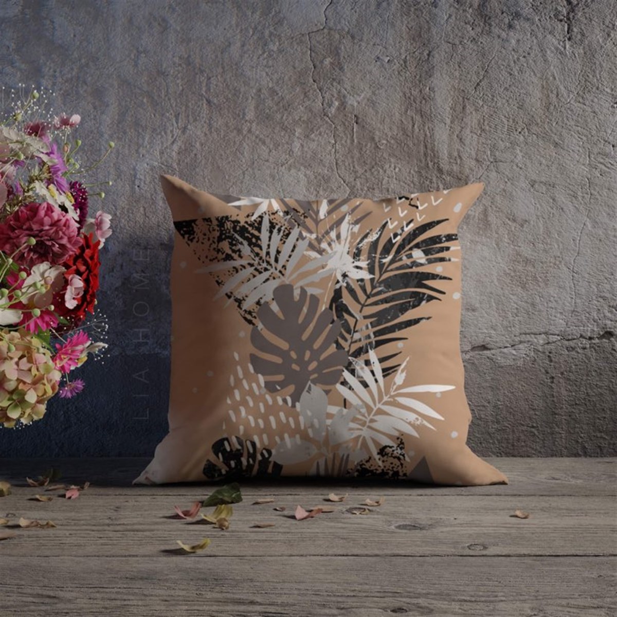 Bohem Motif Özel Tasarımlı Kırlent Kılıfı