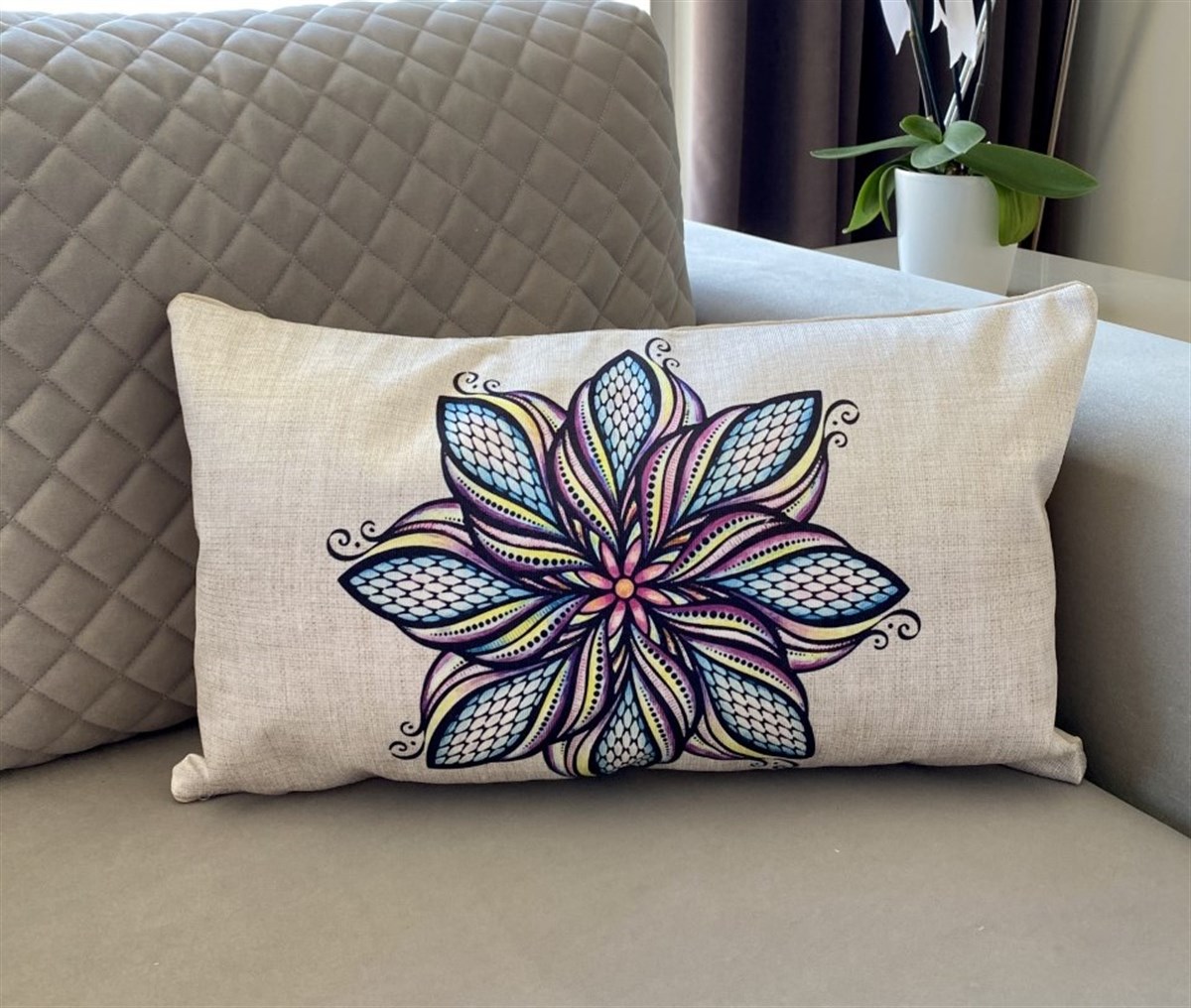 Etnik Desenli Dekoratif Kırlent Kılıfı 35*55 Cm 