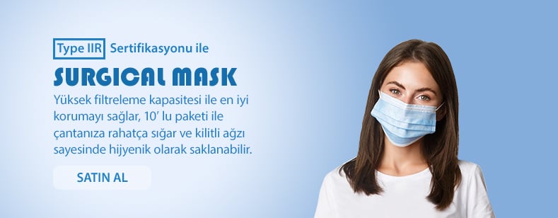 SUBMED ÇOCUK MASKESİ FİLTRELİ MAVİ 50' Lİ KUTU TYPE II